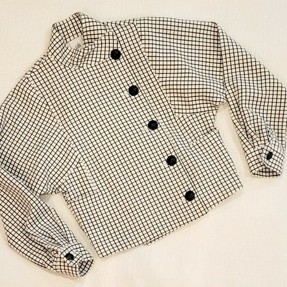 Size XXS: CAbi Osaka Nights Window Pane Blazer Style 3173 - NWOT - Picture 1 of 4